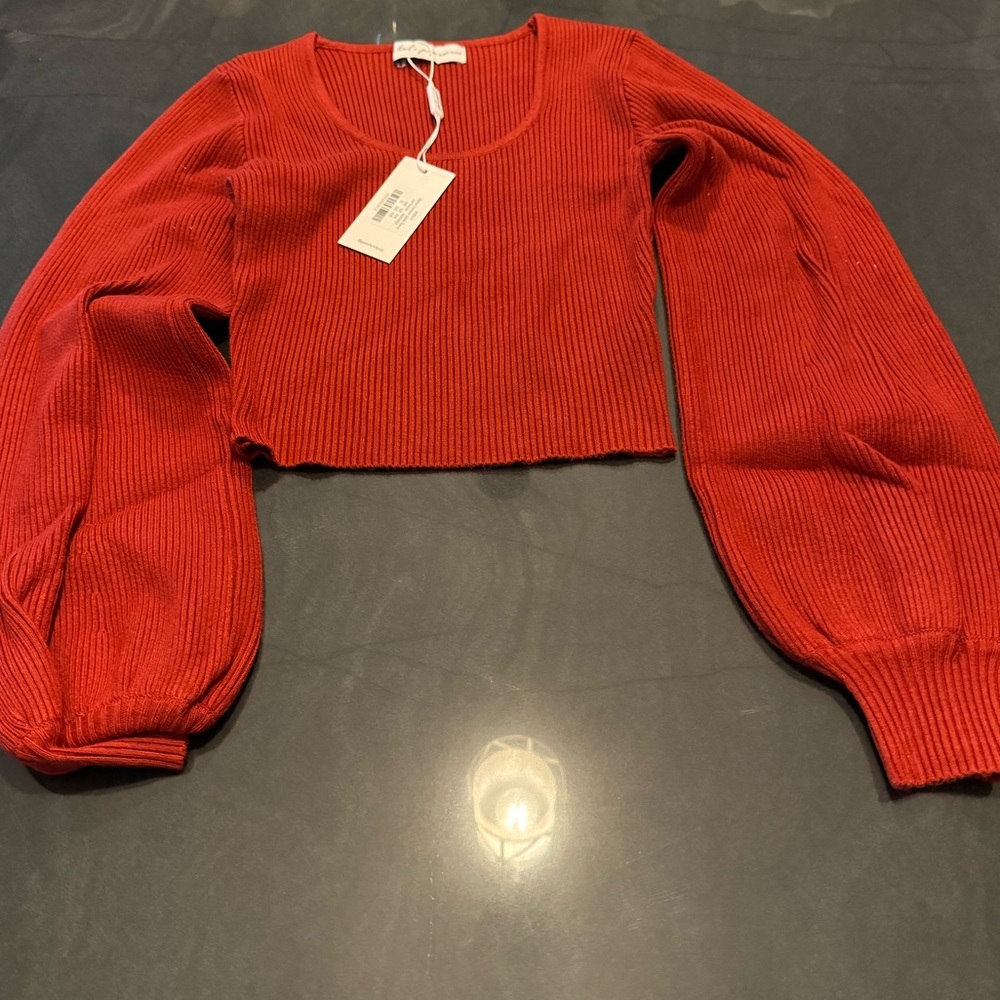 Petal & Pup Crop Top Sweater